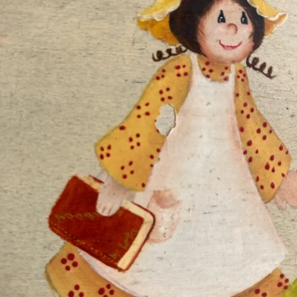 Vintage Handmade Wooden Slant Top Lap Storage Writing Desk Hand-Painted Girls - Picture 11 of 16